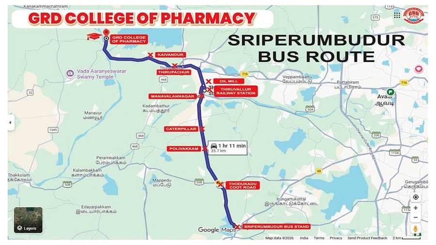 Sriperumbudur Bus Route Map