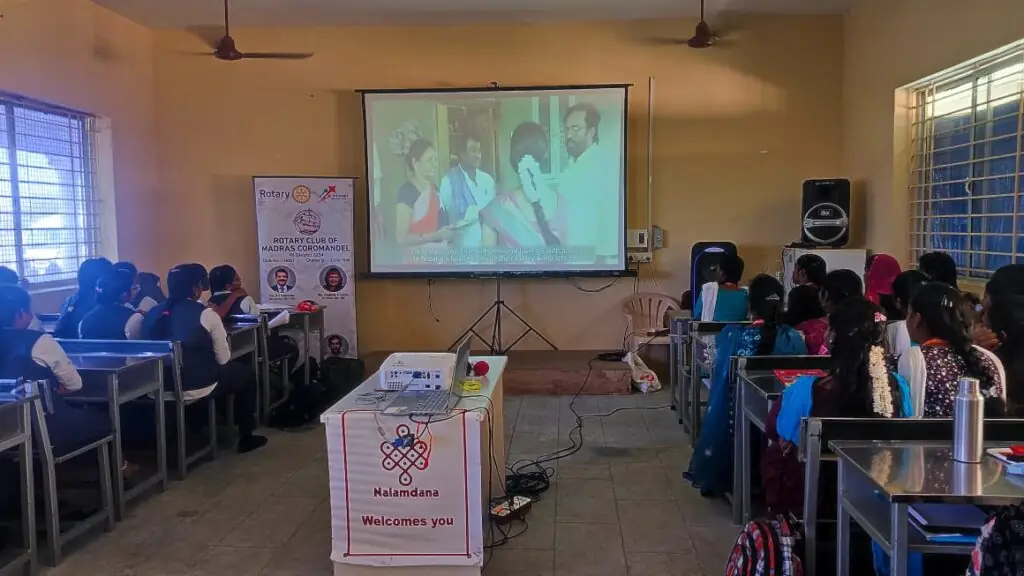 Cancer awareness educational screening session