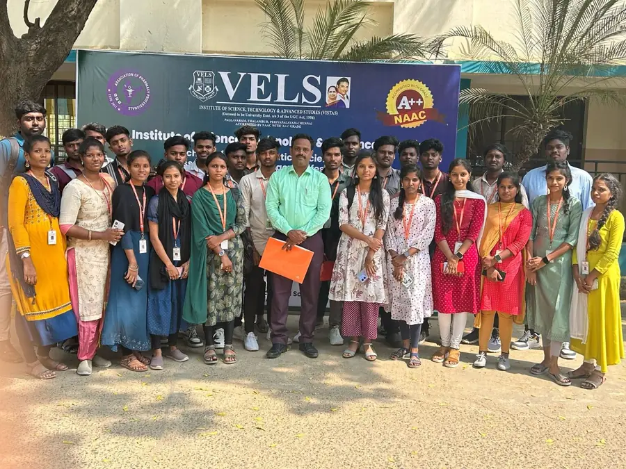 Conference group photo at VELS campus