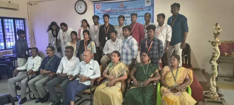 Conference dignitaries and students